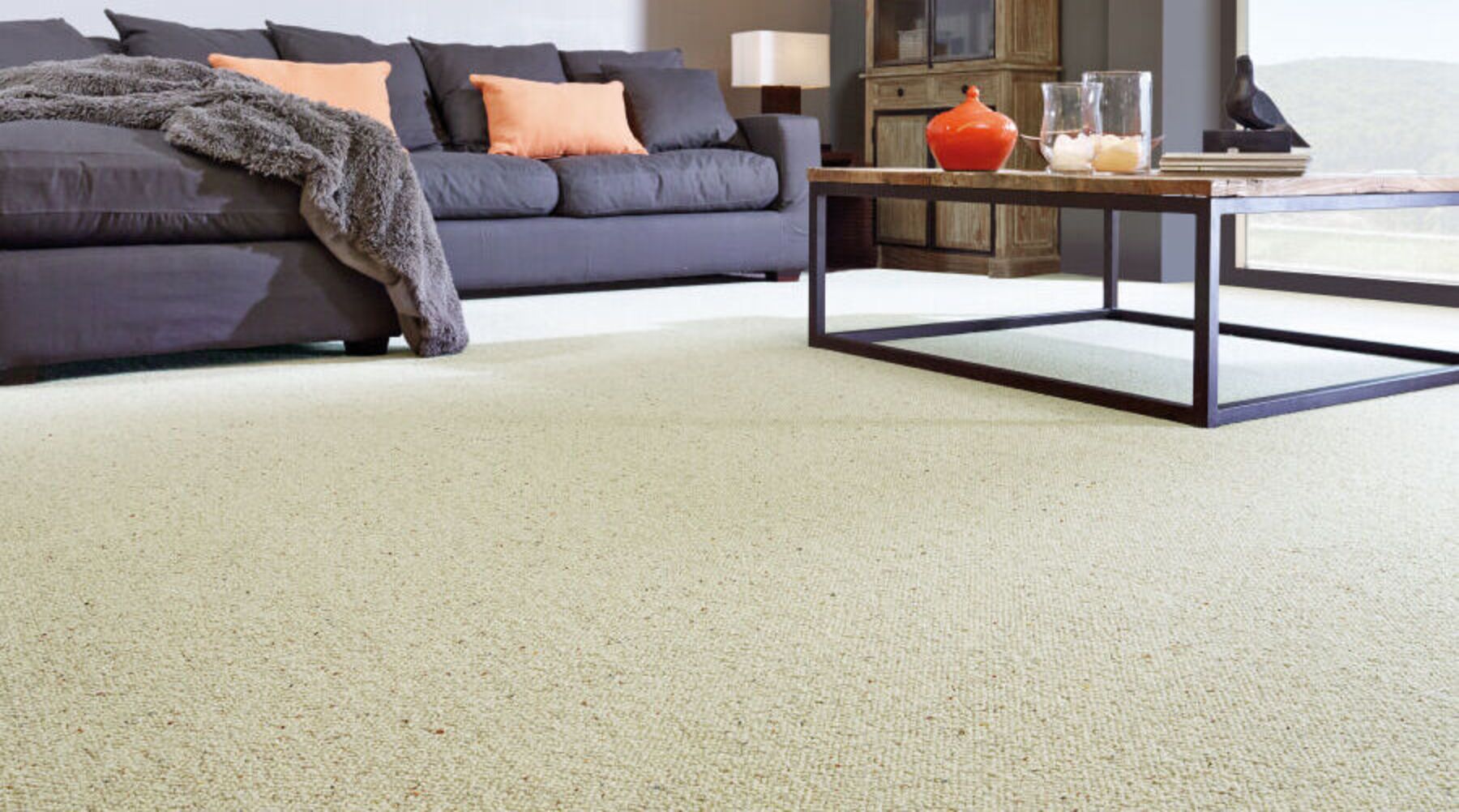 wool carpet in cream 